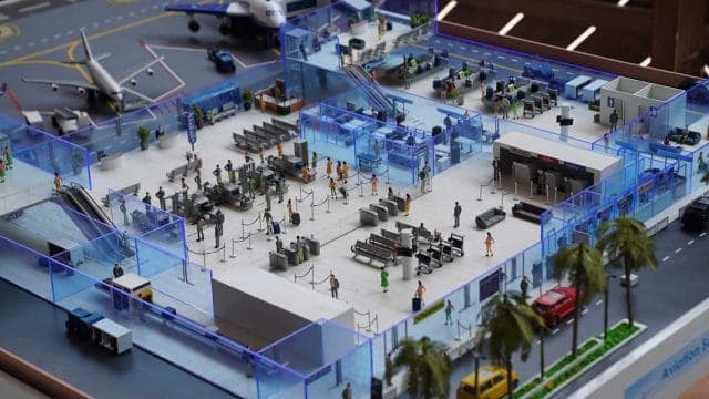 Airport Aviation Security Training Institute — airport model architectural scale model by RD Models