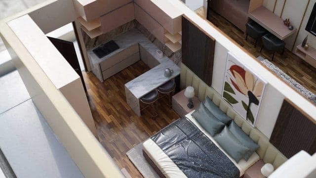 GT South City Luxe Suites — commercial models architectural scale model by RD Models