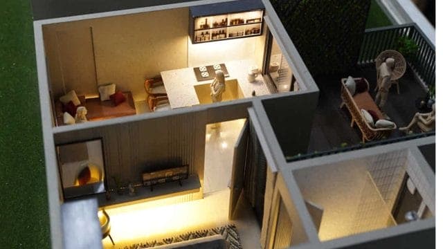 J Park Interiors by Ashish Group — interior units architectural scale model by RD Models