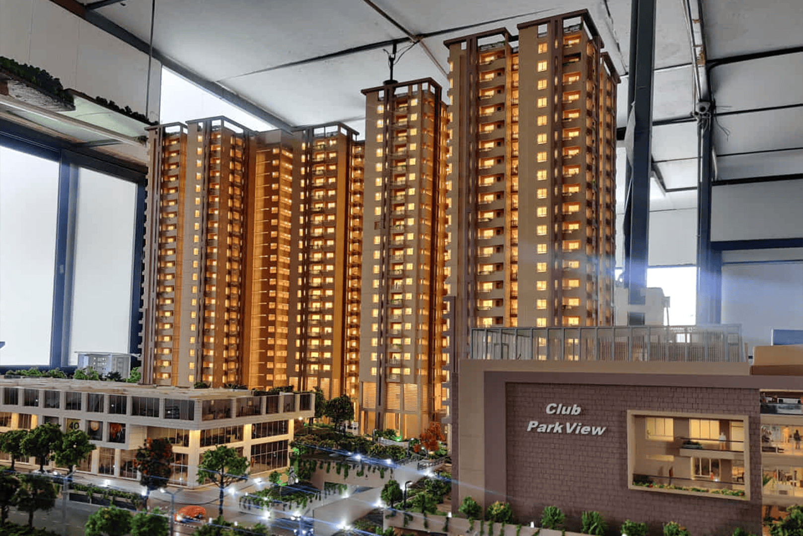 Ambience Park View Model-1, Hyderbad — residential township architectural scale model by RD Models