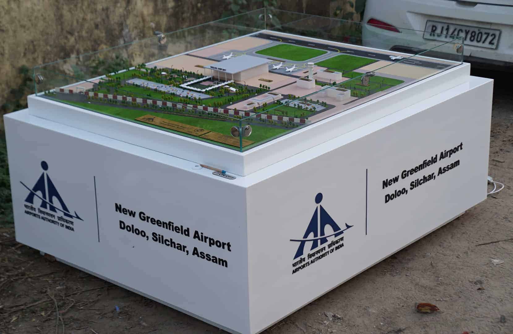 Dolo Airport, Silchar — airport model architectural scale model for Silchar by RD Models