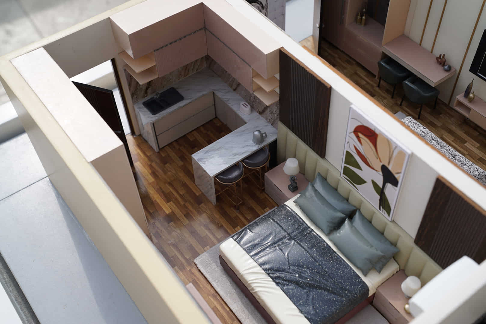 GT South City Luxe Suites — commercial models architectural scale model by RD Models
