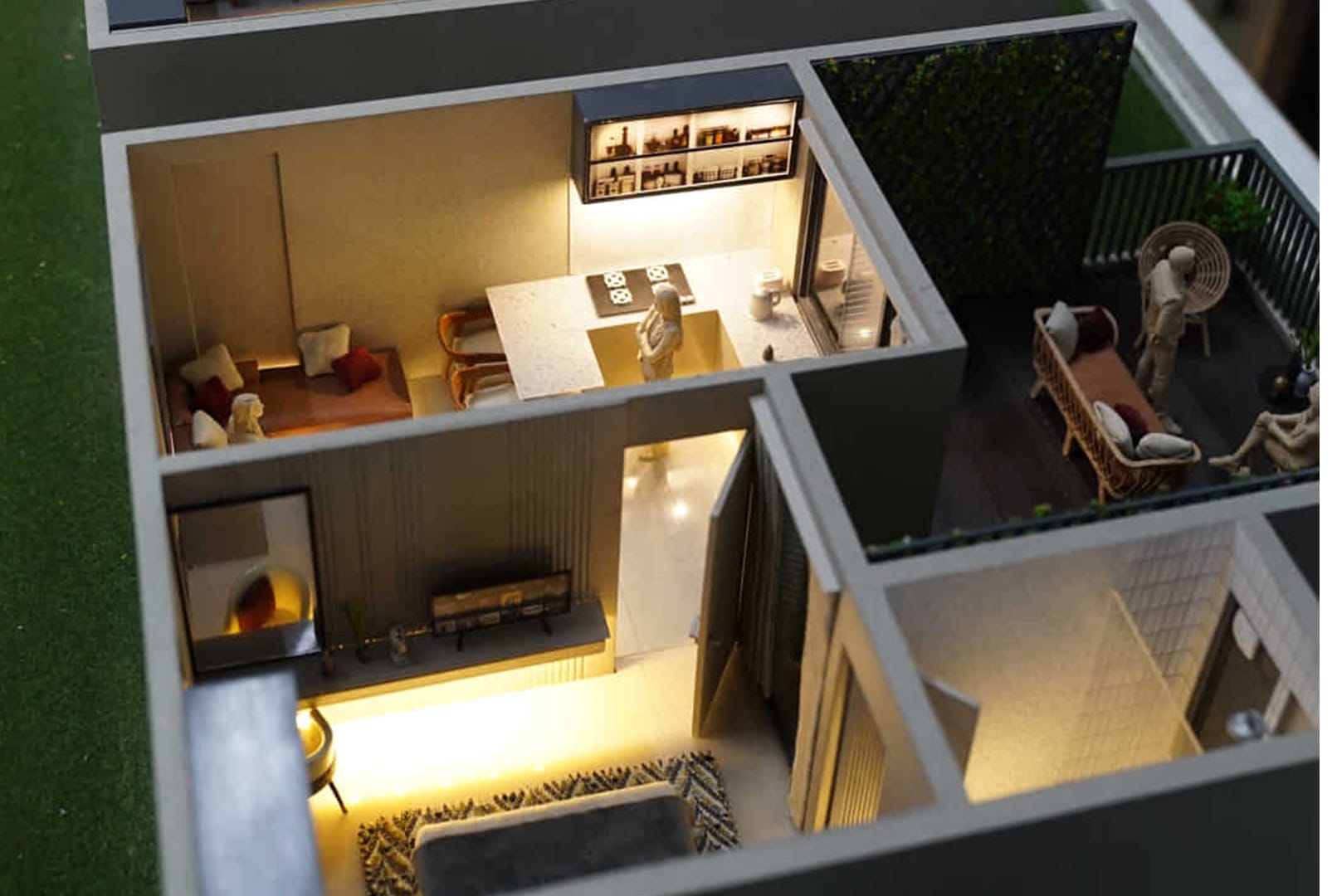 J Park Interiors by Ashish Group — interior units architectural scale model by RD Models