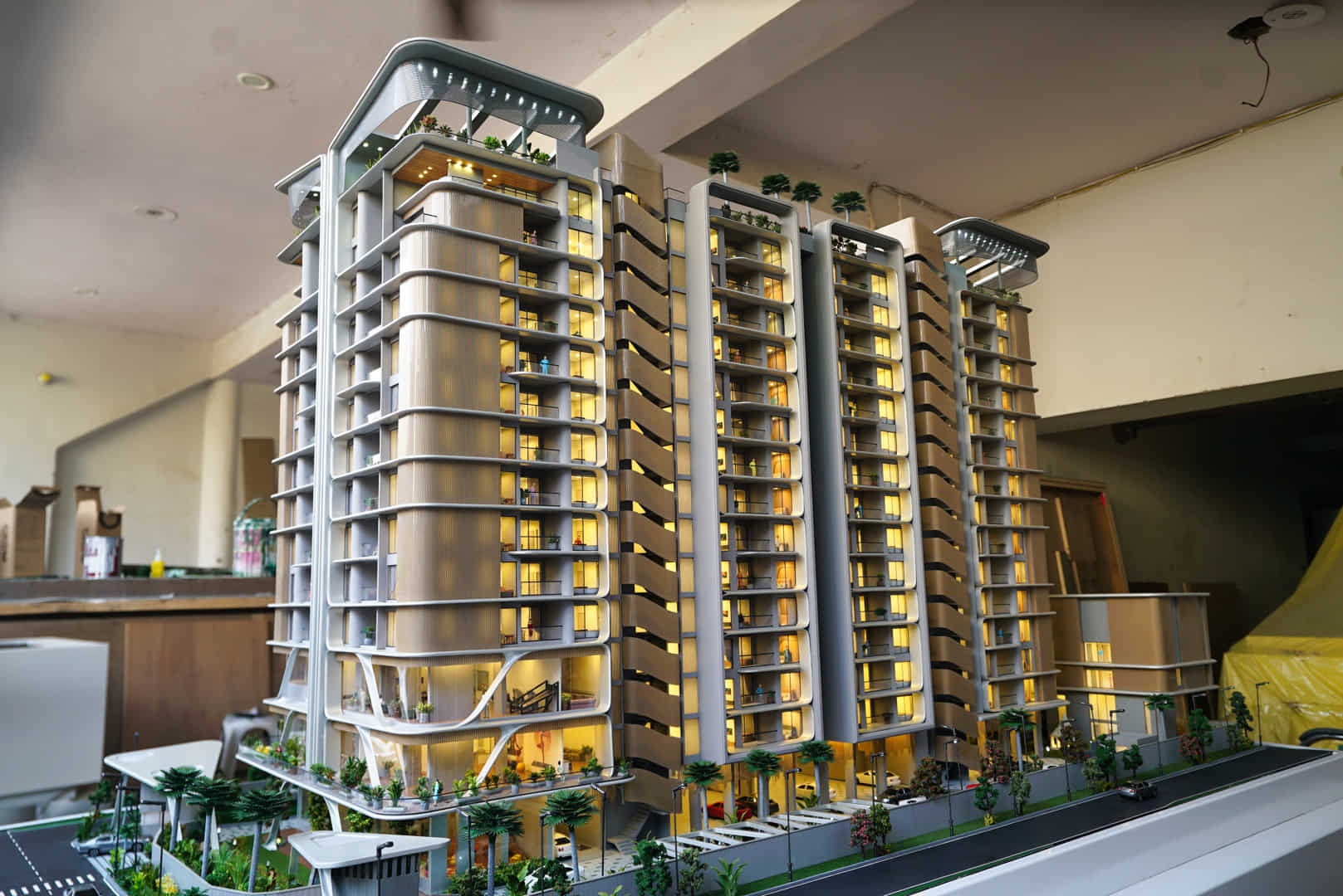 Samurai by jewel — low rise residential architectural scale model by RD Models